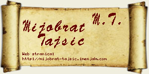 Mijobrat Tajsić vizit kartica